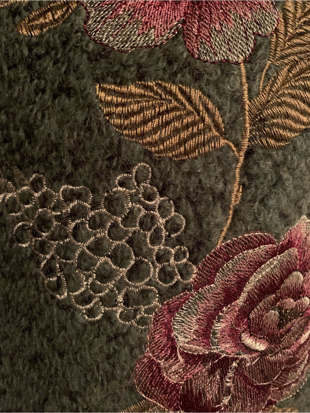 Vintage Wool Embroidered Floral Coat - Picture 3 of 13
